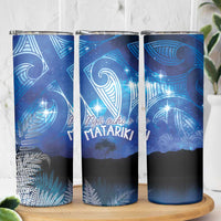 NZ Maori Matariki Scenery Skinny Tumbler Galaxy Sky