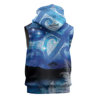 NZ Maori Matariki Scenery Sleeveless Hoodie Galaxy Sky
