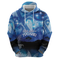 NZ Maori Matariki Scenery Zip Hoodie Galaxy Sky