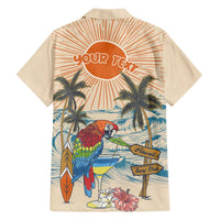 Personalized Christmas In July - Hawaii Retro Family Matching Off The Shoulder Long Sleeve Dress and Hawaiian Shirt Lost In Parrot-dise LT7 - Polynesian Pride