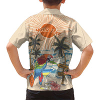 Personalized Christmas In July - Hawaii Retro Kid Hawaiian Shirt Lost In Parrot-dise