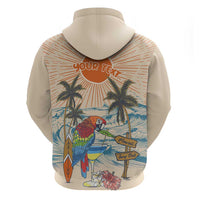 Personalized Christmas In July - Hawaii Retro Zip Hoodie Lost In Parrot-dise LT7 - Polynesian Pride