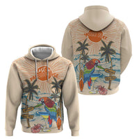 Personalized Christmas In July - Hawaii Retro Zip Hoodie Lost In Parrot-dise LT7 - Polynesian Pride