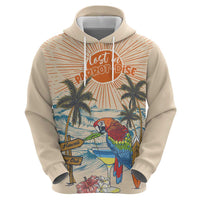 Personalized Christmas In July - Hawaii Retro Zip Hoodie Lost In Parrot-dise LT7 - Polynesian Pride
