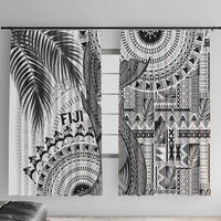 Fiji Rugby Bula Masi Window Curtain Fish Tail Kaivity Cibi - White