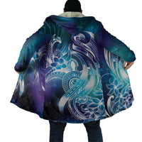 Aloha Hawaii Turtle Cloak Teal Purple Ribbon - Polynesian Pride
