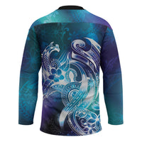 Aloha Hawaii Turtle Hockey Jersey Teal Purple Ribbon - Polynesian Pride