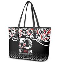 Kia Kaha Te Reo Maori Leather Tote Bag 50 Years Mo Ake Tonu Te Reo - Polynesian Pride
