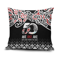 Kia Kaha Te Reo Maori Pillow Cover 50 Years Mo Ake Tonu Te Reo LT7 Black - Polynesian Pride