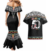 50 Years Kia Kaha Te Reo Maori Couples Matching Mermaid Dress and Hawaiian Shirt Ake Ake Ake! - Polynesian Pride