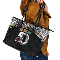 50 Years Kia Kaha Te Reo Maori Leather Tote Bag Ake Ake Ake! - Polynesian Pride