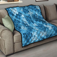 Hawaii Tapa Quilt Hibiscus Mix Hawaiian Quilt Patches - Blue LT7 - Polynesian Pride