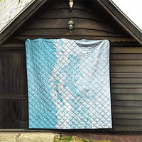 Polynesian Turquoise Plumeria Lei Quilt with Hammerhead Shark LT7 - Polynesian Pride