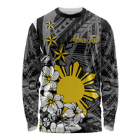 Philippines Sampaguita Personalised Long Sleeve Shirt Women's Day LT7 Unisex Black - Polynesian Pride