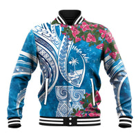Hafa Adai Guam Baseball Jacket Crystal Waves