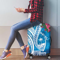 Hafa Adai Guam Luggage Cover Crystal Waves