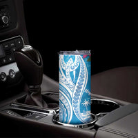 Hafa Adai Guam Skinny Tumbler Crystal Waves