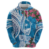 Hafa Adai Guam Zip Hoodie Crystal Waves