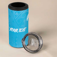 Personalized Guam Chamorro 4 in 1 Can Cooler Tumbler Turtles and Guasali Flowers