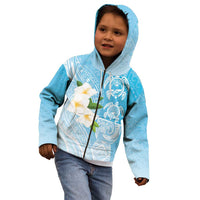 Personalized Guam Chamorro Kid Hoodie Turtles and Guasali Flowers