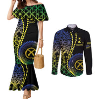 Proudly Ni-Van Sandroing Inspired Couples Matching Mermaid Dress and Long Sleeve Button Shirt Malampa Classic Style