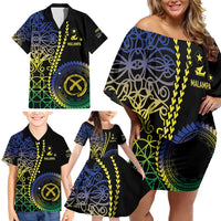 Proudly Ni-Van Sandroing Inspired Family Matching Off Shoulder Short Dress and Hawaiian Shirt Malampa Classic Style LT7 - Polynesian Pride