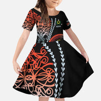Proudly Ni-Van Sandroing Inspired Family Matching Summer Maxi Dress and Hawaiian Shirt Penama Classic Style LT7 Daughter's Dress Colorful - Polynesian Pride