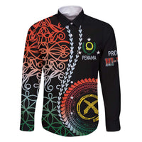 Proudly Ni-Van Sandroing Inspired Family Matching Summer Maxi Dress and Hawaiian Shirt Penama Classic Style LT7 Dad's Shirt - Long Sleeve Colorful - Polynesian Pride