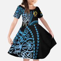 Proudly Ni-Van Sandroing Inspired Family Matching Mermaid Dress and Hawaiian Shirt Sanma Classic Style LT7 Daughter's Dress Colorful - Polynesian Pride