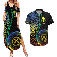 Proudly Ni-Van Sandroing Inspired Couples Matching Summer Maxi Dress and Hawaiian Shirt Tafea Classic Style