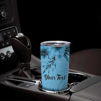 Bula Fiji Personalised Tumbler Cup Shark Tail Turquoise Masi Tapa