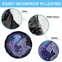 Polynesian Aumakua Spare Tire Cover Jellyfish with Shark - Polynesian Pride