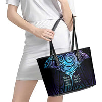 Aotearoa Maori Te Whai Rahi Leather Tote Bag Tala - Nowhere You Could Go That I Won't Be With You - Polynesian Pride