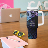 Aotearoa Maori Te Whai Rahi Tumbler With Handle Tala - Nowhere You Could Go That I Won't Be With You - Polynesian Pride