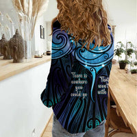 Aotearoa Maori Te Whai Rahi Women Casual Shirt Tala - Nowhere You Could Go That I Won't Be With You LT7 - Polynesian Pride