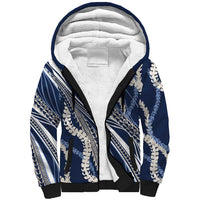 Polynesian Puakeniken Pikake Twisted Lei Sherpa Hoodie Navy Blue LT7 Unisex Navy Blue - Polynesian Pride