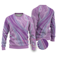 Polynesian Puakeniken Pikake Twisted Lei Ugly Christmas Sweater Amethys - Polynesian Pride