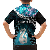 Personalised New Zealand Maori Hawaiian Shirt Manaia Paua Shell Turquoise LT7 - Polynesian Pride