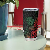 Personalized Papua New Guinea Tumbler Cup Kundu Drum Motifs - Sepik Colors