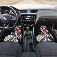 Bula Fiji Tagimaucia Mix Plumeria Masi Tapa Car Mats Black