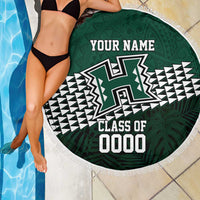 Hawaii Rainbow Warriors Alumni Custom Beach Blanket Kanaka Arrows Tropical Vibes