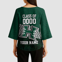 Hawaii Rainbow Warriors Alumni Custom Kimono Sleeve Blouse Kanaka Arrows Tropical Vibes