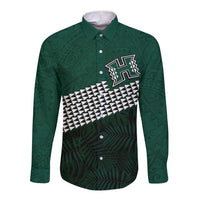 Hawaii Rainbow Warriors Alumni Custom Long Sleeve Button Shirt Kanaka Arrows Tropical Vibes