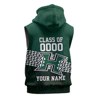 Hawaii Rainbow Warriors Alumni Custom Sleeveless Zip Hoodie Kanaka Arrows Tropical Vibes