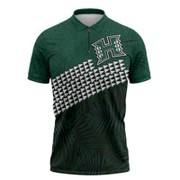 Hawaii Rainbow Warriors Alumni Custom Zipper Polo Shirt Kanaka Arrows Tropical Vibes