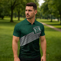 Hawaii Rainbow Warriors Alumni Custom Zipper Polo Shirt Kanaka Arrows Tropical Vibes