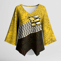 Hawaii Nanakuli High Alumni Custom Kimono Sleeve Blouse Kanaka Arrows Tropical Vibes