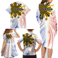 Philippines Independence Day Family Matching Long Sleeve Bodycon Dress and Hawaiian Shirt Eagle Mix Filipino Flag Tribal Style LT7 - Polynesian Pride