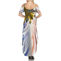 Philippines Independence Day Family Matching Summer Maxi Dress and Hawaiian Shirt Eagle Mix Filipino Flag Tribal Style LT7 - Polynesian Pride