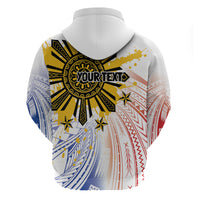 Philippines Independence Day Zip Hoodie Eagle Mix Filipino Flag Tribal Style
